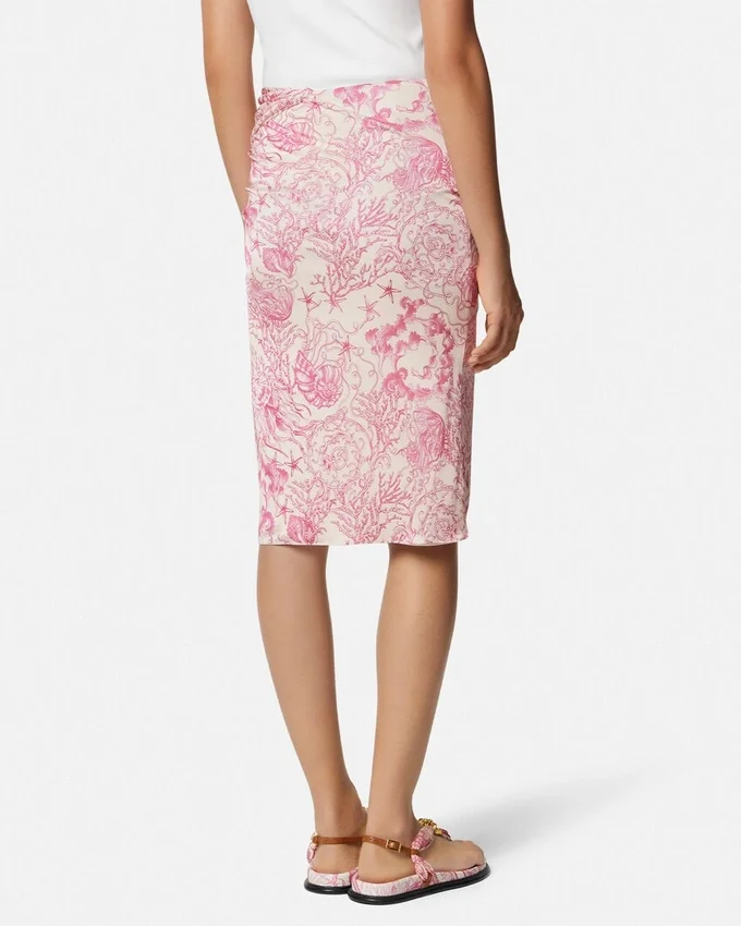 Underwater Barocco Draped Midi Skirt Underwater Barocco Draped Midi Skirt
