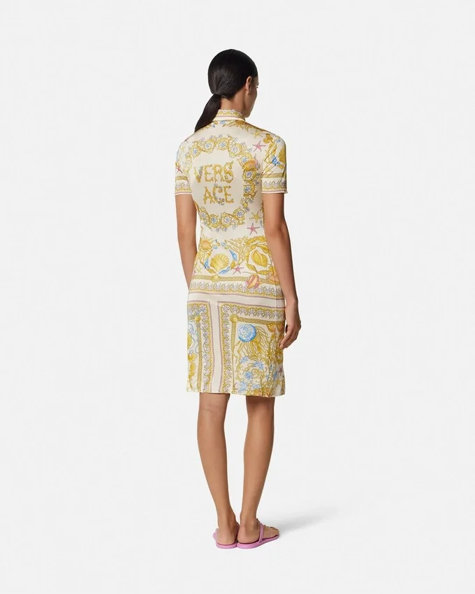 Underwater Barocco Fitted Midi Shirt Dress Underwater Barocco Fitted Midi Shirt Dress