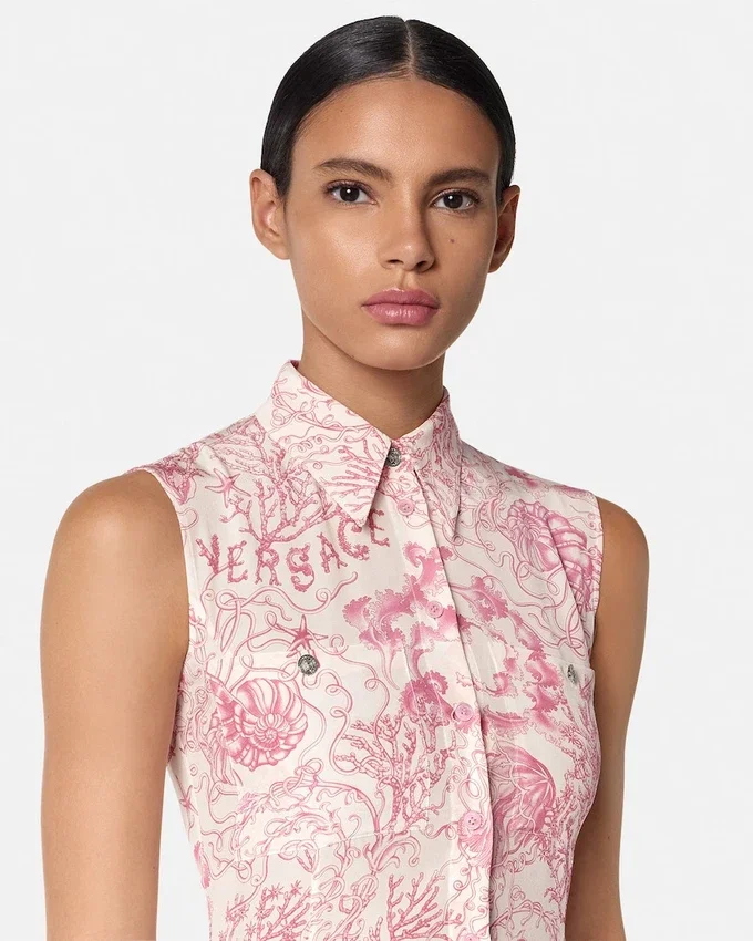 Underwater Barocco Flowy Midi Shirt Dress Underwater Barocco Flowy Midi Shirt Dress