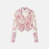 Underwater Barocco Knotted Crop Silk Shirt Underwater Barocco Knotted Crop Silk Shirt