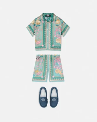 Underwater Barocco Silk Kids Shorts