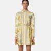 Underwater Barocco Silk Mini Shirt Dress Underwater Barocco Silk Mini Shirt Dress