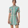 Underwater Barocco Silk Mini Shirt Dress Underwater Barocco Silk Mini Shirt Dress