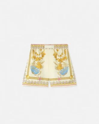 Underwater Barocco Silk Shorts