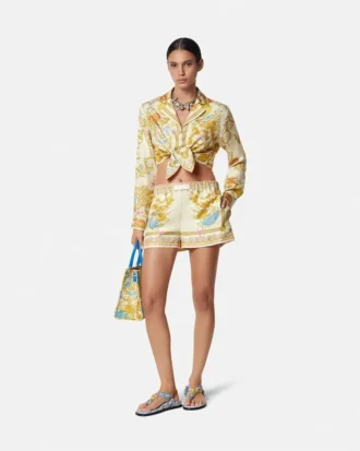 Underwater Barocco Silk Shorts