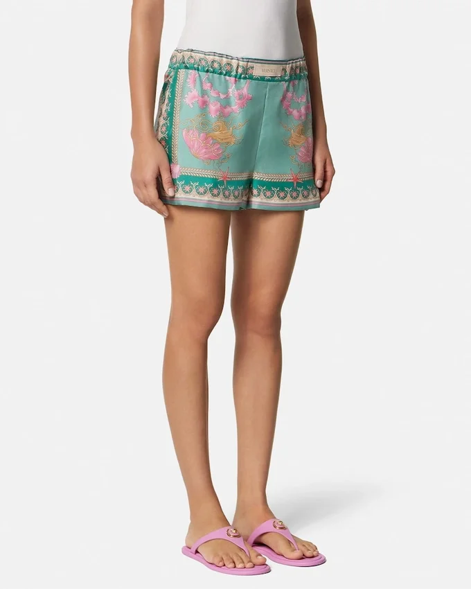 Underwater Barocco Silk Shorts Underwater Barocco Silk Shorts