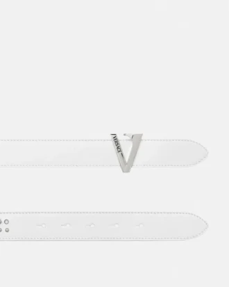V Embellished Leather Belt 3 cm V Embellished Leather Belt 3 cm