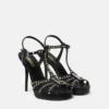 V Embellished Leather Sandals 120 mm V Embellished Leather Sandals 120 mm