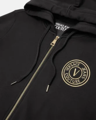V-Emblem Zip Hoodie