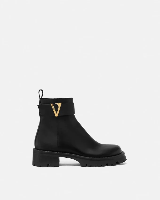 V Leather Ankle Boots V Leather Ankle Boots