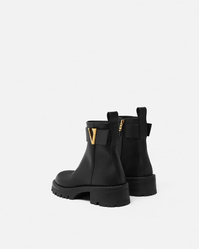 V Leather Ankle Boots V Leather Ankle Boots