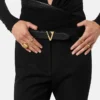 V Leather Belt 3 cm V Leather Belt 3 cm