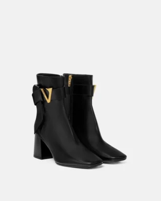 V Leather Boots 70 mm