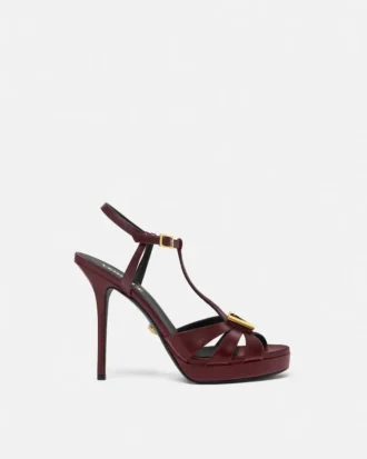 V Leather Sandals 120 mm