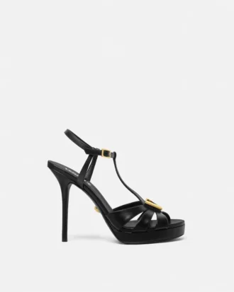 V Leather Sandals 120 mm