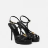 V Leather Sandals 120 mm