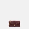 V Leather Wallet On Chain