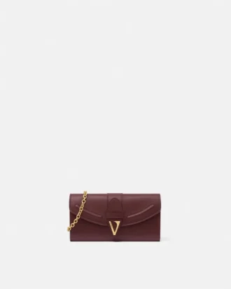 V Leather Wallet On Chain