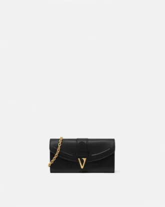 V Leather Wallet On Chain