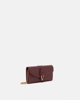 V Leather Wallet On Chain