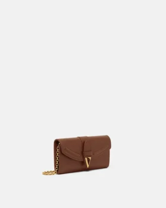 V Leather Wallet On Chain