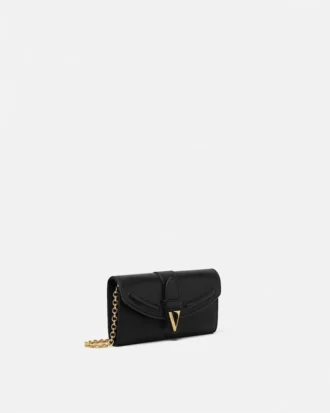V Leather Wallet On Chain