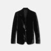 Velvet Single-Breasted Blazer