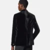 Velvet Single-Breasted Blazer