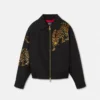 Versace Leopard M&eacute;lange Wool Blouson Jacket