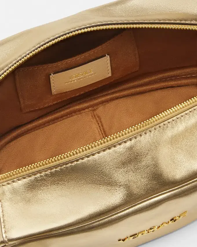 Versace Tag Bowling Metallic Bag Versace Tag Bowling Metallic Bag