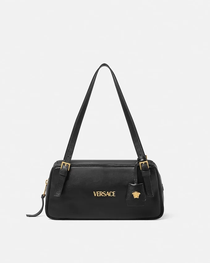 Versace Tag Large Nappa Bowling Bag Versace Tag Large Nappa Bowling Bag