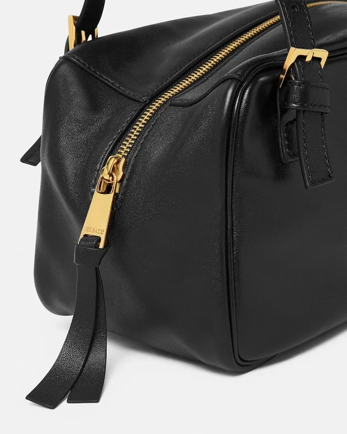 Versace Tag Large Nappa Bowling Bag Versace Tag Large Nappa Bowling Bag