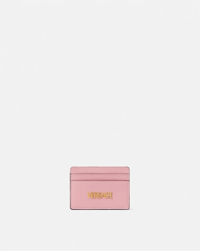Versace Tag Leather Card Holder Versace Tag Leather Card Holder