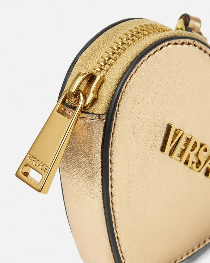 Versace Tag Metallic Coin Pouch Versace Tag Metallic Coin Pouch