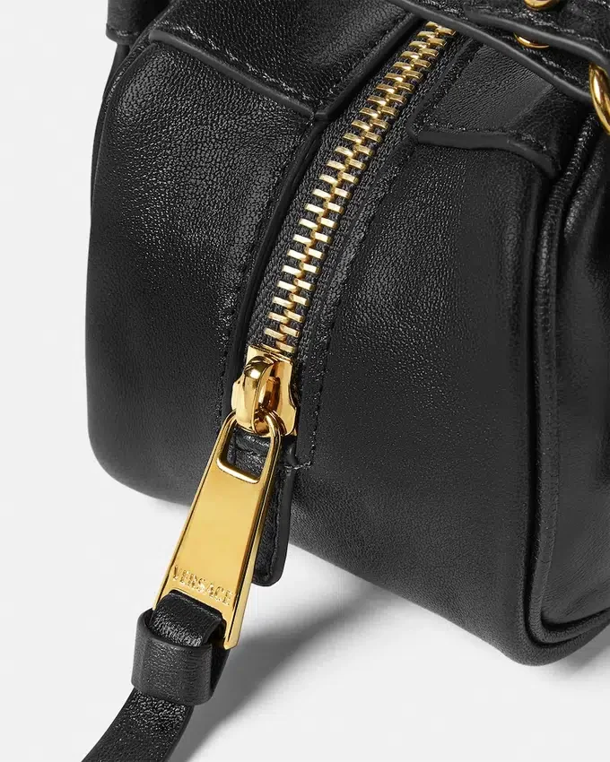 Versace Tag Nappa Bowling Mini Bag Versace Tag Nappa Bowling Mini Bag