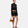 Versace Tag Suede Bowling Bag Versace Tag Suede Bowling Bag