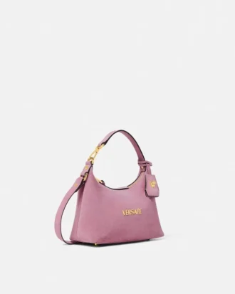 Versace Tag Suede Hobo Bag