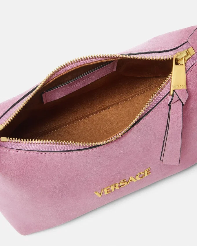 Versace Tag Suede Hobo Bag Versace Tag Suede Hobo Bag