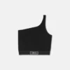 Viscose-Blend One-Shoulder Crop Top Viscose-Blend One-Shoulder Crop Top