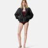 Viscose-Jersey Draped Bodysuit Viscose-Jersey Draped Bodysuit