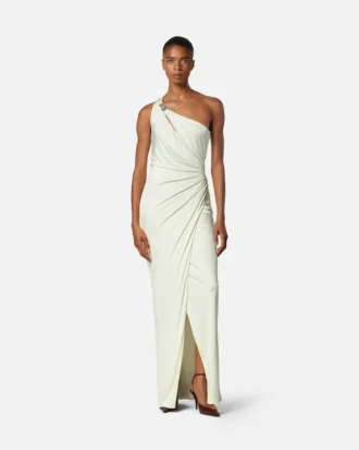 Viscose-Jersey Draped Gown