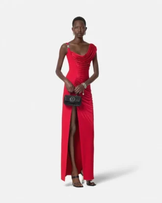 Viscose-Jersey Draped Gown