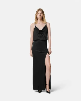 Viscose-Jersey Gathered Gown
