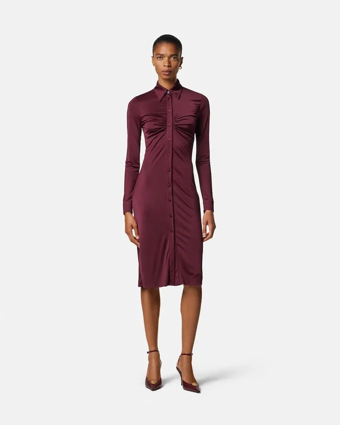 Viscose-Jersey Midi Shirt Dress Viscose-Jersey Midi Shirt Dress