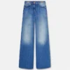 Wide-Leg Flared Jeans