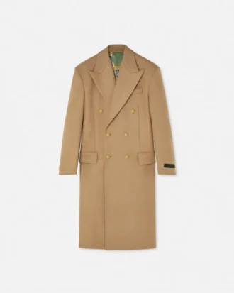 Wool-Blend Double-Breasted Coat