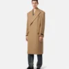 Wool-Blend Double-Breasted Coat