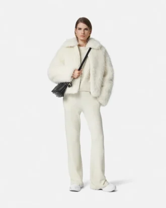 Wool-Blend Flared Towel Pants