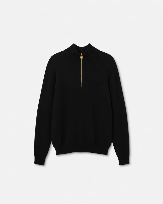 Wool-Blend Half-Zip Knit Sweater Wool-Blend Half-Zip Knit Sweater