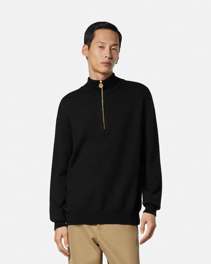 Wool-Blend Half-Zip Knit Sweater Wool-Blend Half-Zip Knit Sweater